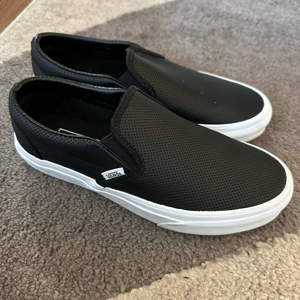 VANS - Black Perf Leather - men’s size 6, women’s size 7.5 - worn once